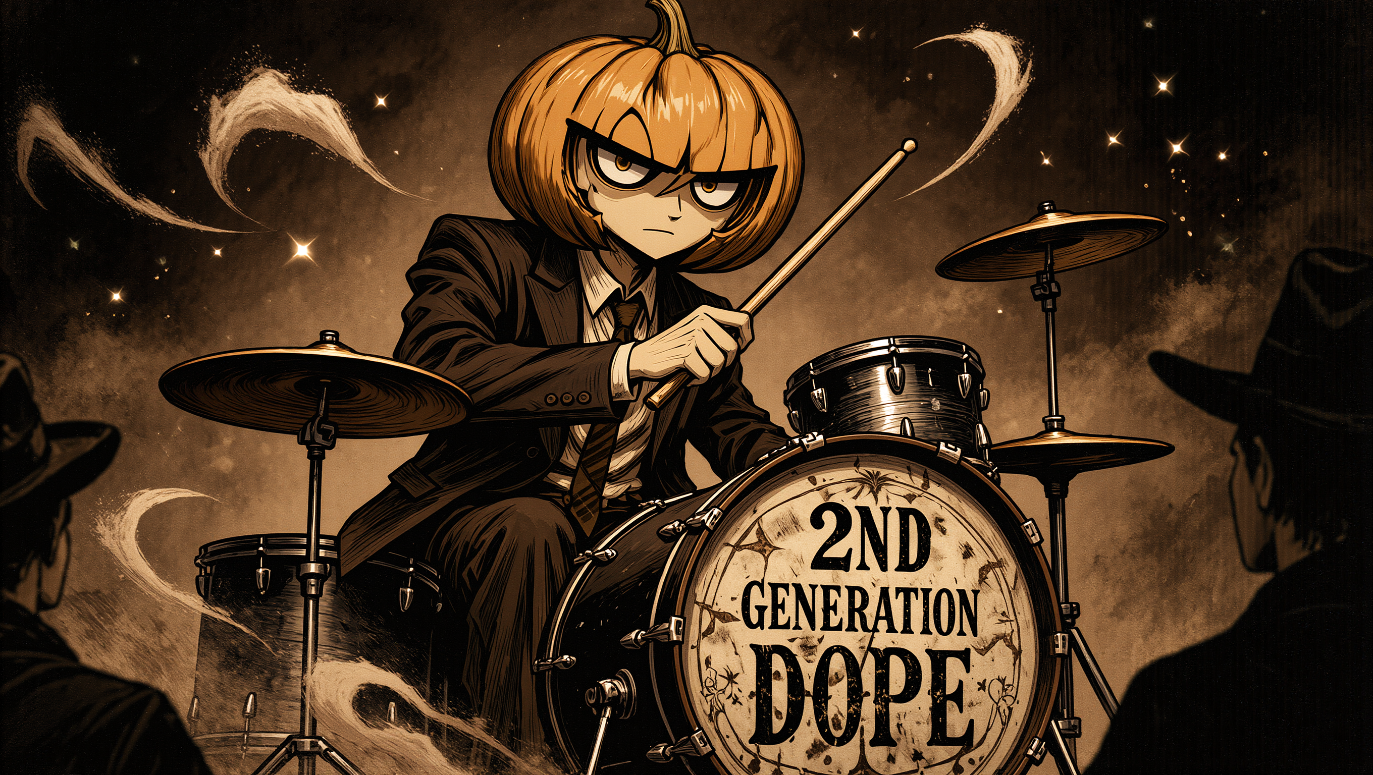 Pumkin’ behind the 2nd Generation Dope drum kit on The Ill Tour